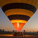 Hot air balloon flight at sunrise, Luxor, Egypt.