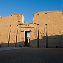 Entrance to Edfu Temple, Egypt.