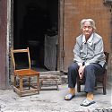 Lonely Chinese woman, Xi'an, China.