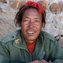 Tibetan man, Shegar, Tibet.