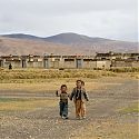 Local children, on route from Tingri to Yarle Shun La, Tibet.