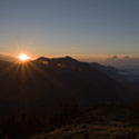 Sunrise, View from Poon Hill, Jomsom Trek, Nepal.