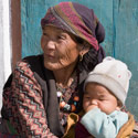 Woman & child, Kagbeni, Jomsom Trek, Nepal.