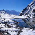 First lake near Gokyo Peak, Evereste Base Camp Trek, Nepal.