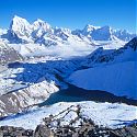 Third Lake from Gokyo Peak, Evereste Base Camp Trek, Nepal.