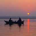 Sunrise on the Ganges, Varanasi, India.