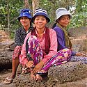 Cambodian women, The Temples of Angkor, Cambodia.