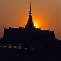 Sunset, The Royal Palace, Phnom Penh, Cambodia.