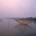 Chinese Fishing Nets at Dawn, Hoi An, Vietnam.
