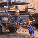 Children playing, Laos.