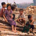Children, near Louang Phabang, Laos.