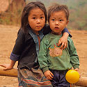 Children from the Hmong Tribe, Longgot, near Louang Phabang, Laos.