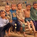 Children from the Hmong Tribe, Longgot, near Louang Phabang, Laos.