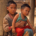 Children from the Kmou Tribe, Horfai, near Louang Phabang, Laos.
