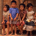Chidren from the Yuanan Tribe, Ban Suan, near Louang Phabang, Laos.