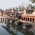Cremation ghats on the Bagmati River, Pashupatinath, Nepal.