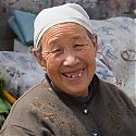 Local woman, Quinghai Province, Tibetan Plateau, China.