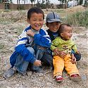 Local children, Dulan, Qinghai Province, Tibetan Plateau, China.