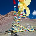 Prayer Flags, near Nam-Tso Lake, Tibet.