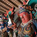 Figures inside the Kumbum Chorten, Gyantse, Tibet.