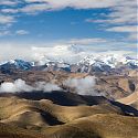 View of Mount Everest from Pang La (near Shegar), Tibet.