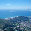 View from Table Mountain, Cape Town, Republic of South Africa.
