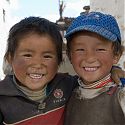 Tibetan children, Shegar, Tibet.
