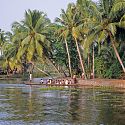 Kerala Backwaters, on route from Quillon to Alleppey, India.