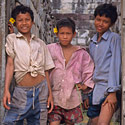 Cambodian boys, The Temples of Angkor, Cambodia.